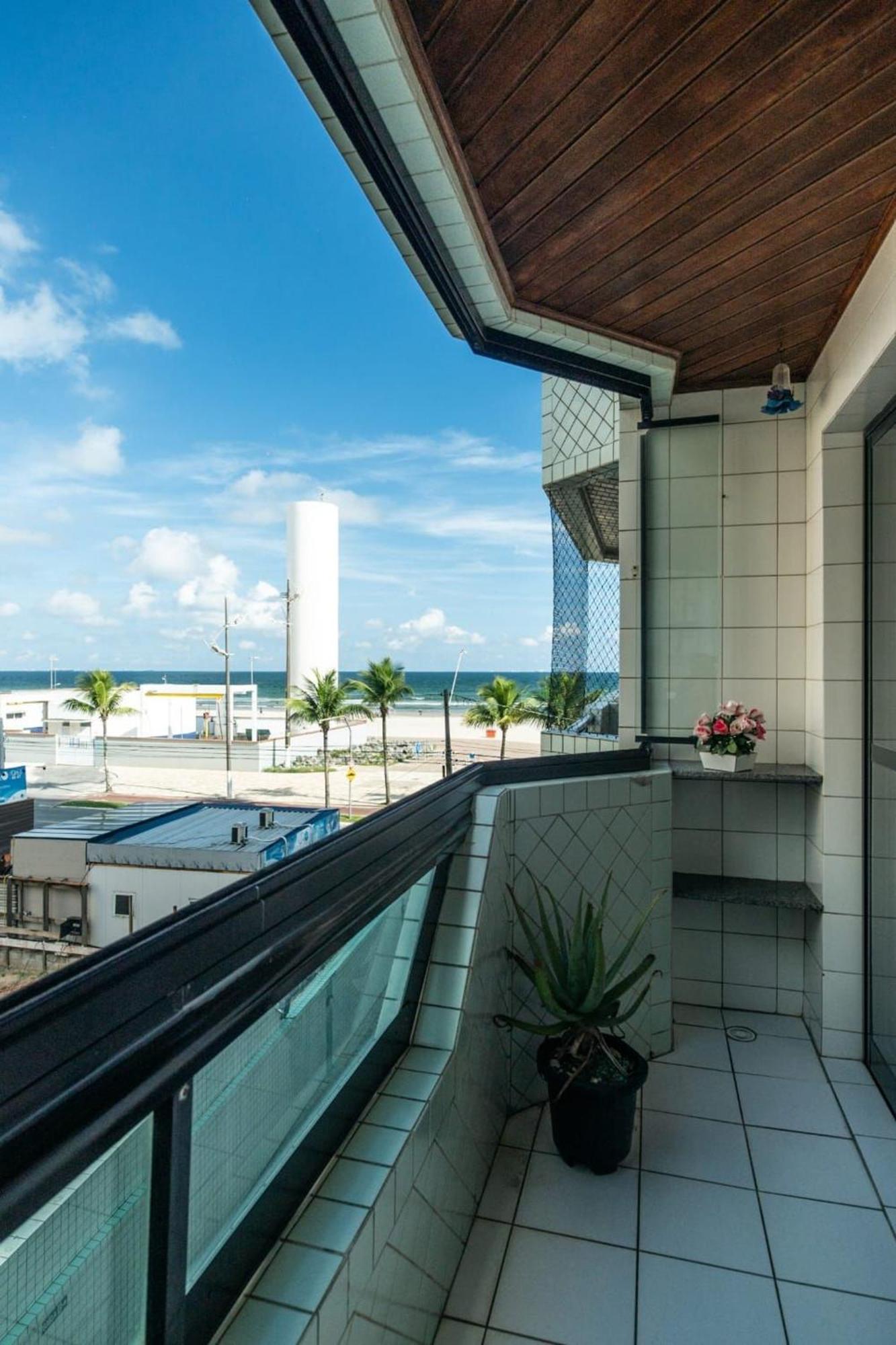 Frente Vista Mar Com Varanda Wi Fi 300Mbps E 10M Da Praia Da Tupi - Estacionamento Gratuito Praia Grande  Exteriör bild