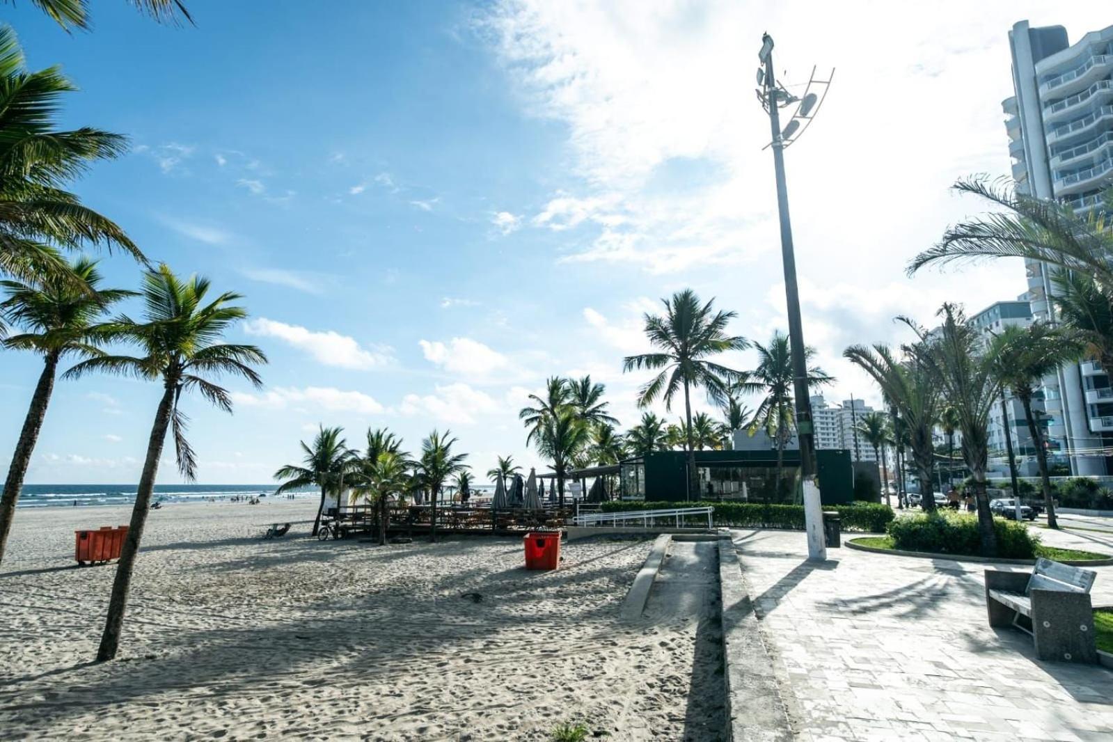 Frente Vista Mar Com Varanda Wi Fi 300Mbps E 10M Da Praia Da Tupi - Estacionamento Gratuito Praia Grande  Exteriör bild